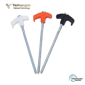 Piquet de tente hexagonal fluorescent en acier de qualité industrielle avec poignée en PP, design bec d'aigle fixe, résistant au vent, pour plage, Vietnam - Product Image 6