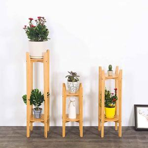 Soporte <span class=keywords><strong>de</strong></span> 2 niveles para plantas, <span class=keywords><strong>escalera</strong></span> alta para interior, maceta <span class=keywords><strong>de</strong></span> flores, esquinero <span class=keywords><strong>de</strong></span> Bambú - Product Image 6