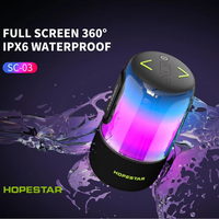Altavoz Bluetooth Portátil Hopestar SC-03 con Luces LED Coloridas RGB, Alta Fidelidad, Sonido Envolvente TWS 360 para el Hogar, Fiestas al Aire Libre