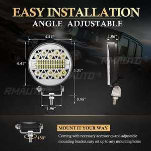 2 barres lumineuses LED 12V 102W, 3030 LED, 4 pouces, pour camion, tracteur, SUV, 4x4, éclairage de travail, phares LED - Product Image 4