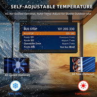 Affichage LCD intelligent pour abri de bus à fixation murale, Android 11, 2+32, WIFI, BT, signalisation numérique pour l'affichage des informations sur les arrêts de transport en commun