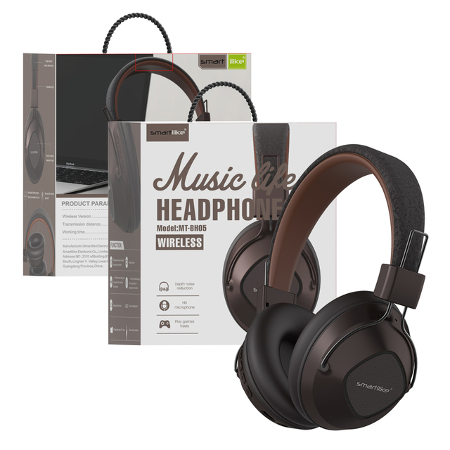 SMARTILIKE MT-BH05 Wireless Hifi Headset Antique Color Sound LED Battery Indicator Earphones Headphones Audifonos Inalambricos