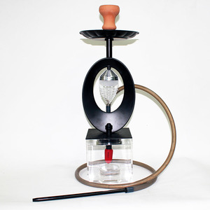 Bâtiment haut de gamme carré transparent noir cercle vide transparent forme de châtaigne décoration narguilé shisha - Product Image 4