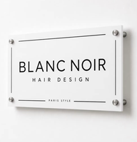 Panneau mural personnalisé en acrylique pour salon de manucure, fixation murale, impression UV, taille sur mesure, faible MOQ, direct usine