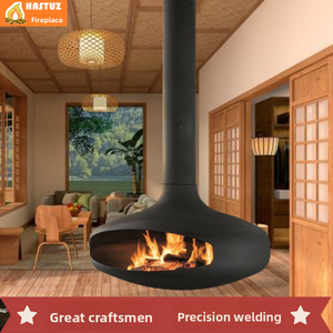 Chimenea <span class=keywords><strong>Colgante</strong></span> de Lujo con Fuego Real, <span class=keywords><strong>Estufa</strong></span> Decorativa de Leñ<span class=keywords><strong>a</strong></span> Personalizada para Interiores, Estilo OVNI, para Villas, Casas de Huéspedes y Hogares - Product Image 3