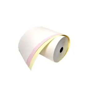Trung Quốc Nhà sản xuất tùy chỉnh carbonless bản sao giấy cuộn 2 plys tuyệt vời giá rẻ mật độ quang học carbonless NCR giấy 3-ply