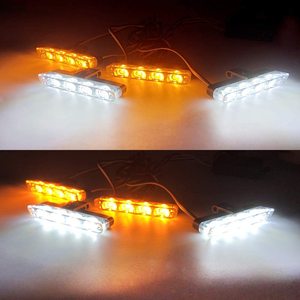 Luz de parrilla de montaje en superficie DC12V, lámpara de faro intermitente de emergencia remota inalámbrica, luz estroboscópica de advertencia externa, 4x4LED, 1 a 4 - Product Image 2