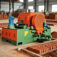 Máquina para Fabricar Ladrillos, Trituradora de Materia Prima, Trituradora de Arcilla y Piedra, Molino de Rodillos Fino, Trituradora de Rodillos Fino Totalmente Automática