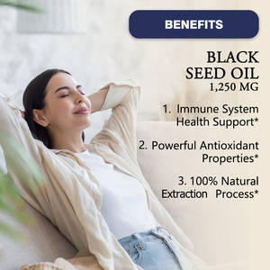 Gélules d'huile de nigelle avec huile de cumin noir : Soutient la santé du système, propriétés antioxydantes naturelles, maintien du poids - Product Image 5