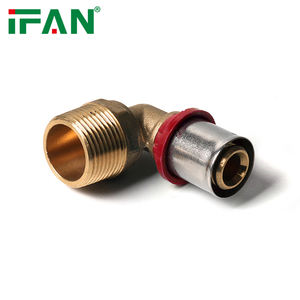 אביזרי לחיצה PEX 16-32 מ\\\"מ זווית זכר, תקן ISO 21003, ביצועים גבוהים, IFAN, פליז - Product Image 3