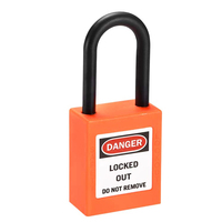 Cadenas de sécurité industriel étanche BOYUE PL38-KD rouge de haute qualité avec système de clé maîtresse, certifié CE ISO, durable, déverrouillage par clé