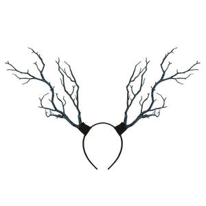 Bandeau <span class=keywords><strong>de</strong></span> fête <span class=keywords><strong>de</strong></span> noël en bois <span class=keywords><strong>de</strong></span> <span class=keywords><strong>renne</strong></span>, joli bandeau Cosplay, pour femmes, <span class=keywords><strong>corne</strong></span> <span class=keywords><strong>de</strong></span> cerf, branche d'arbre, Halloween, bandeau <span class=keywords><strong>de</strong></span> cheveux, nouveau - Product Image 1