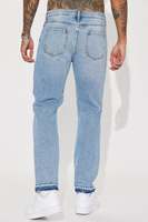 Jeans en denim personnalisés pour hommes, déchirés, délavés clair, patchwork, style vintage streetwear, vente en gros, fabricant, nouvelle collection de vêtements