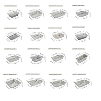 Barquettes en aluminium argenté de qualité alimentaire, forme carrée 6x6, robustes et recyclables, avec couvercles en papier, pour pain, desserts et plats cuits au four