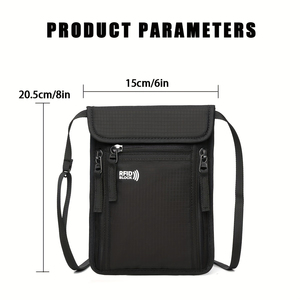 <span class=keywords><strong>Nylon</strong></span> Chống Thấm Nước Chống Trộm chủ thẻ du lịch tài liệu Pouch RFID chặn cổ Ví với RFID bảo vệ lưu trữ hộ chiếu - Product Image 6