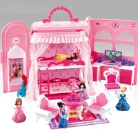 女の子のための大きな人形の家のふりをする高品質のヴィラのおもちゃセット