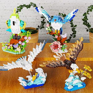 Little Bird Series 1:8 plástico ABS Micro ensamblaje de partículas bloques de construcción juguete loro Urraca <span class=keywords><strong>Gaviota</strong></span> águila niños - Product Image 1