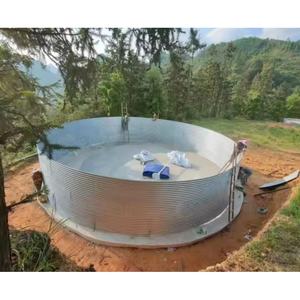 Muhe Acier Pisciculture et Aquaculture Tôle galvanisée PVC Liner Silo Shandong - Product Image 1