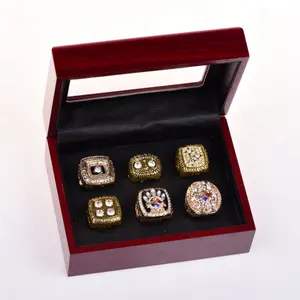 The Pittsburgh Steelers Championship Rings Set gold color football championship rings and cheap rings set