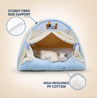 Lit pour animaux de compagnie universel quatre saisons, épaissi pour l'hiver, pour usage transfrontalier, type tente sécurisée, canapé pour petits chiens et chats, chaud pour l'intérieur, sans assemblage