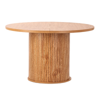 Kostenlose Probe Chinesischer Luxuriöser MDF 4-Sitzer Kleiner Raum Restaurant Top-Raum Möbel Kreisförmiges Design Runder Esstisch