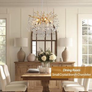 Lustre moderne en cristal doré, <span class=keywords><strong>luminaire</strong></span> suspendu <span class=keywords><strong>contemporain</strong></span> en verre K9 pour <span class=keywords><strong>salle</strong></span> à <span class=keywords><strong>manger</strong></span>, salon, hall d'entrée, intérieur de maison - Product Image 4