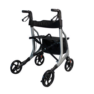 Andador de movilidad plegable gris para adultos, ayuda médica para caminar de aleación de aluminio, andador para uso doméstico para ancianos - Product Image 5