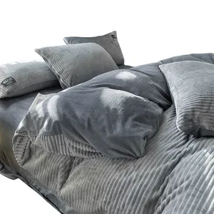 Гостиничный текстиль, роскошное мягкое постельное белье из микрофибры, 4 предмета, гостиничный Комплект постельного белья для использования в отеле