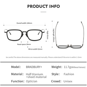Bradbury + Phụ nữ Kính mắt khung quang học đầy đủ rim Eyewear ánh sáng màu xanh Chặn kính Nữ Vòng kính phụ nữ khung - Product Image 6