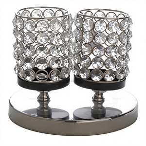Portavelas de Metal de cristal de alta calidad hecho a mano nuevo diseño elegante Venta caliente tarro de vela personalizado en portavelas de color - Product Image 2