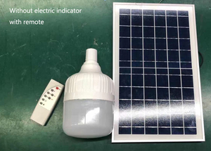 Bombilla de panel solar recargable de energía led colgante con control remoto impermeable para exteriores para acampar, patio, mercado nocturno - Product Image 4