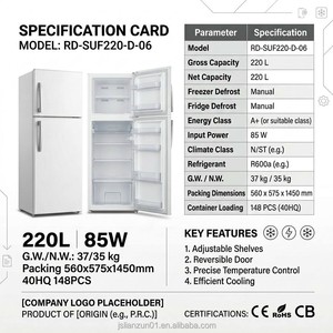<span class=keywords><strong>Réfrigérateur</strong></span> portable 220L pour camping-car, 220-240V, à <span class=keywords><strong>compresseur</strong></span>, 2-10°C / Congélation -18°C pour voitures, camions, bus, extérieur, batterie <span class=keywords><strong>solaire</strong></span> - Product Image 5