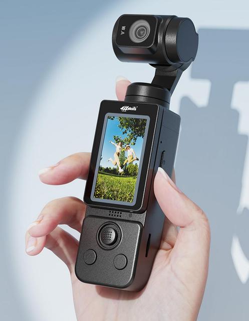 New Handheld Gimbal Camera with 12MP CMOS, 1.9-inch IPS Display, 4k/20fps, SONY Sensor Vlog Three-Axis Stabilization 512GB
