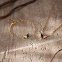 Bracelet vintage en forme de goutte d'eau avec breloque papillon et pierre de naissance pour mère, fille et sœur