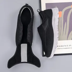 SUBMM D227G Zapatos para caminar anchos con absorción de impacto, zapatos ortopédicos antideslizantes, zapatillas con gancho y bucle para pies hinchados - Product Image 5