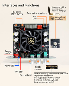 XY-T6001P T6001P monophonic 600W wireless audio <b>amplifier</b> board, TWS true wireless dual-speaker <b>amplifier</b> chip TPA3255 - Product Image 4