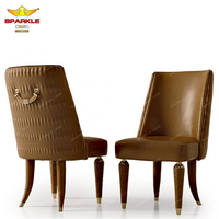 Fauteuil SPARKLE élégant meubles de salle à manger de luxe chaise de salle à manger pour la maison chaise de salle à manger moderne rembourrée en cuir