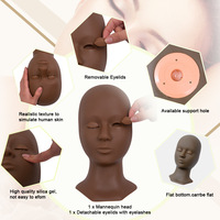 Tête de Mannequin 3 couches pour la pratique des cils, modèle de pratique, extensions de cils, 50 cm, vente en gros