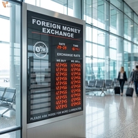 Pantalla LED Personalizada para Mostrar el Tipo de Cambio de Moneda Digital