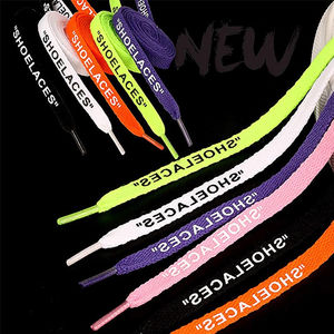 OLIAN OW Impreso "ShoeLaces" <span class=keywords><strong>SB</strong></span> Dunks Cordones bajos para zapatillas OW <span class=keywords><strong>Air</strong></span> F-orce Jor-dans Shoelace Custom Logo AF Cordones planos - Product Image 3