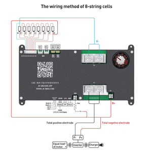 JK-QB2A8S20P jikong สมาร์ทรถบรรทุกที่ใช้งาน <span class=keywords><strong>BMS</strong></span> 8S 12V 24V 200A 2A สมดุลแอปแสดงความร้อนแบตเตอรี่ Li-ion LTO FR-4<span class=keywords><strong>วงจร</strong></span> PCB - Product Image 6
