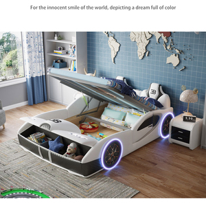 <span class=keywords><strong>Letto</strong></span> per bambini a forma di auto sportive con luci a LED-moderno <span class=keywords><strong>letto</strong></span> per bambini <span class=keywords><strong>imbottito</strong></span> per ragazzi - Product Image 3