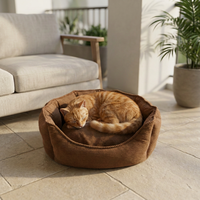 Fabricant de lits pour chiens BSCI, lit pour chiens en velours côtelé au design personnalisé, nouveau modèle, nid pour animaux de compagnie, pour chiens et chats, lavable