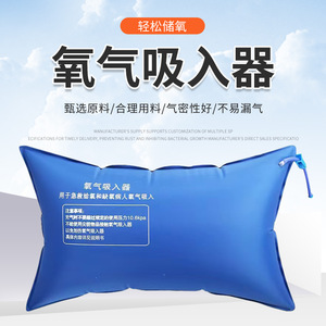 Inhalateur d'oxygène bleu, sac d'oxygène portable pour usage domestique, soins de santé - Product Image 1