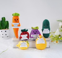 Handgemaakt Fruit Gehaakt Positief Breien Avocado Emotionele Ondersteuning Augurk Aardappel Bureau Decoratie Cadeau Vriend Gebreide Groente