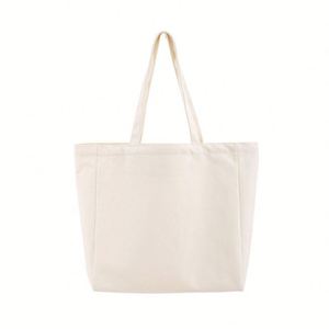 Sac fourre-tout en toile vierge écologique personnalisable, sac à main réutilisable, sac de courses - Product Image 1