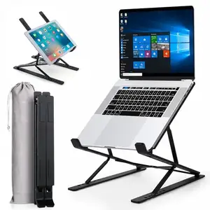 Nuevo diseño Reno de dos capas de aluminio Vertical Notebook Tablet Laptop Stand