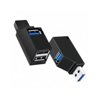 Adaptateur Hub USB 3.0/2.0 Haute Vitesse Mini 3 Ports avec Sortie AC, Boîtier Répartiteur Extenseur Neuf pour PC, Ordinateur Portable et Téléphone Mobile