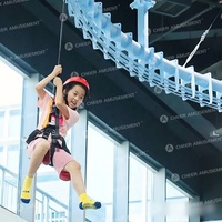 Parc d'Aventure Commercial Parcours de Cordes Personnalisé Équipement de Jeux Intérieur pour Enfants avec Parc de Trampolines | Cheer Amusement