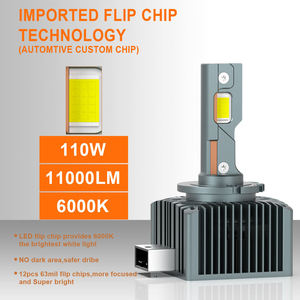 Nuevo Diseño de Faros LED Serie D, Bombilla LED D1S, Luz para Auto D2S D3S D4S D5S 110W 12V 24, Sistema de Iluminación Automotriz - Product Image 2